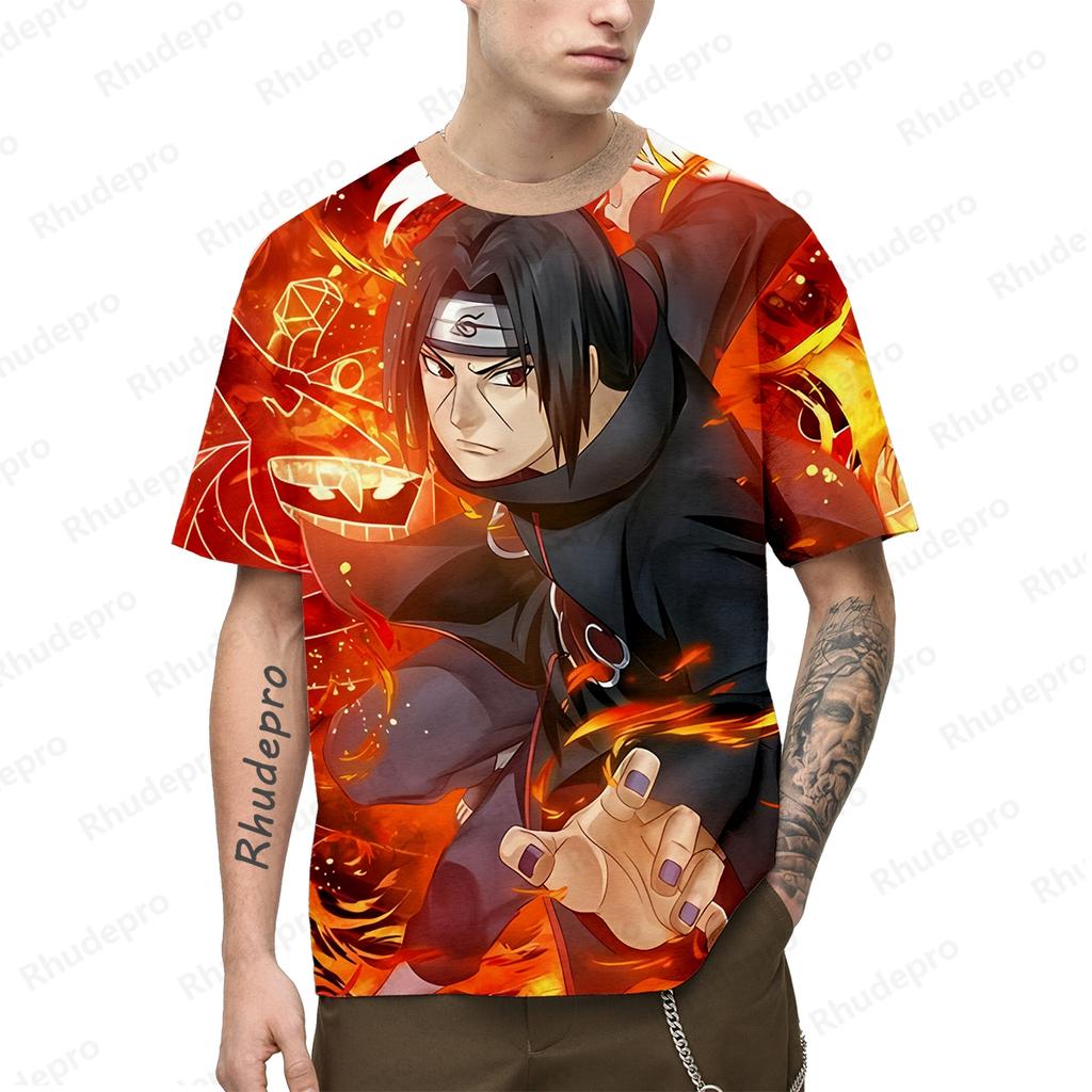 Hip Hop T Shirts For Men Men's T-shirt New Clothing Naruto Short Sleeve Cosplay Oversized Y2k Clothes T-shirts Gift 2024 Tops