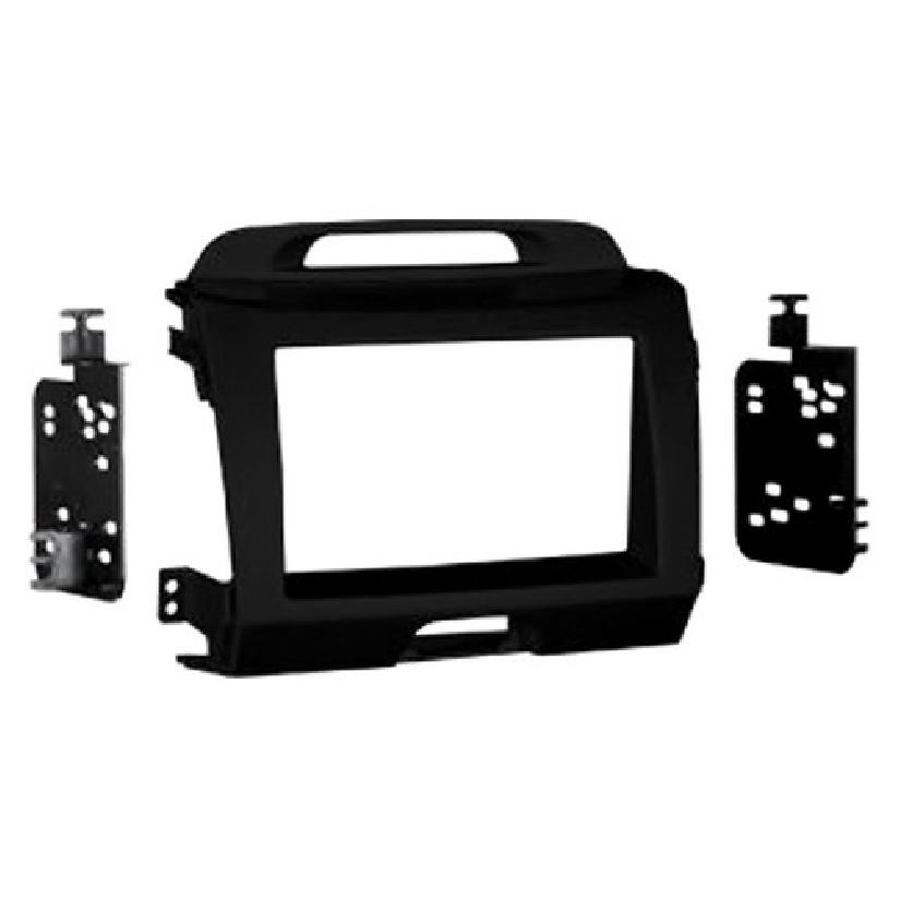 Fits Kia Sportage 11-14 Double DIN Harness Radio tall Kit - Charcoal Dash