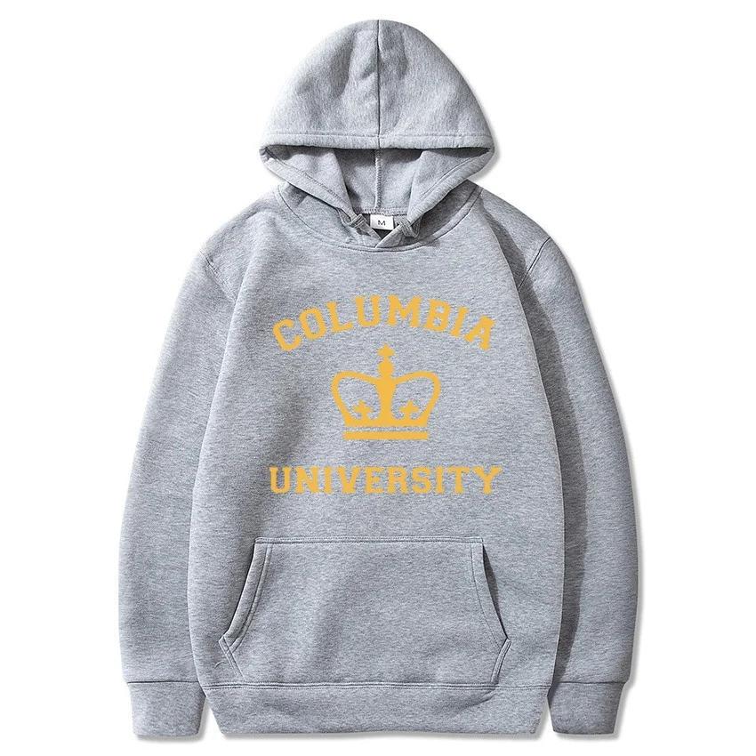 Autumn/Winter Columbia University Printed Solid Color Hoodie Classic Top Daily Casual Hoodie Warm Street Long Sleeve Sweatshirt
