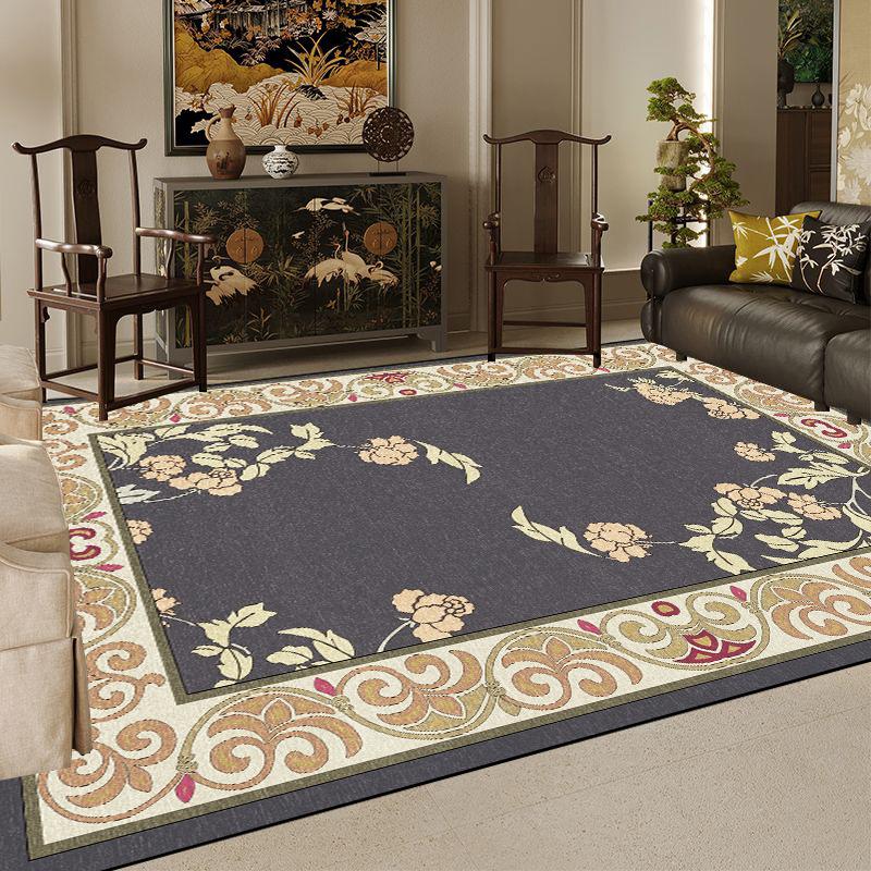 Luxury Chinese Style Large Living Room Carpet 3D Printing Decoration Home Coffee Tables Mat Non-slip Washable Rugs for Bedroom