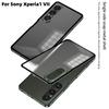 Applicable To Sony Xperia 1VII Elastic Buckle Mobile Phone Case SONY1V Metal Single-sided Magnetic Protective Lens Case