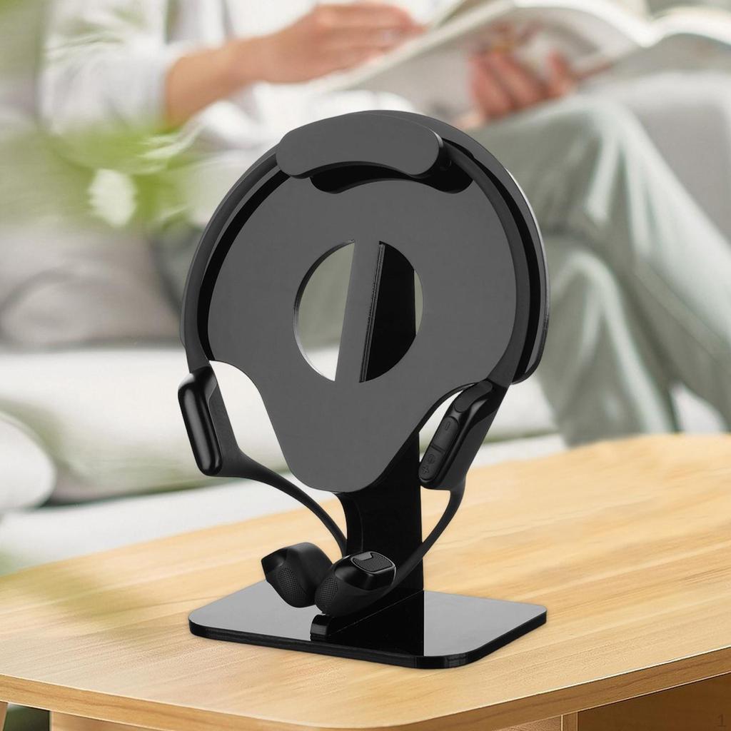 Desktop Headphone Stand Acrylic AntiSlip Premium, Durability, Practical, Professional Easy to