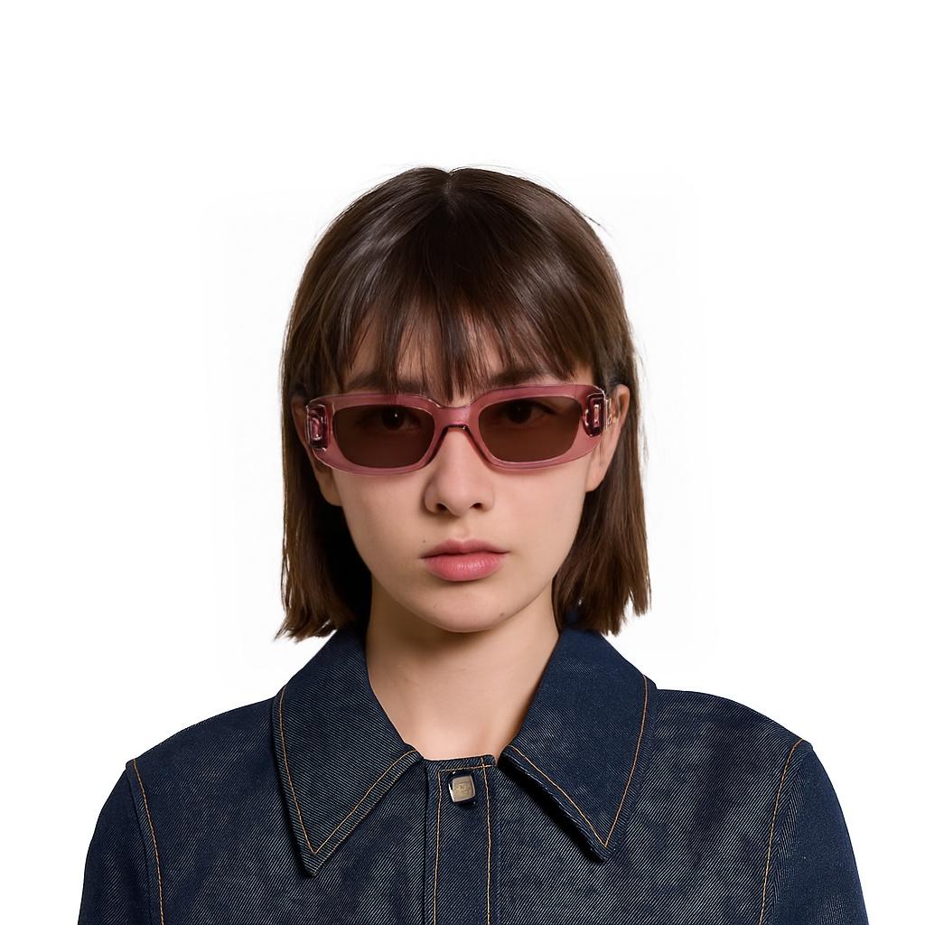 Louis Vuitton Full Frame Design Acetate Metal Square Sunglasses Women Sunglasses Pink Z3004E