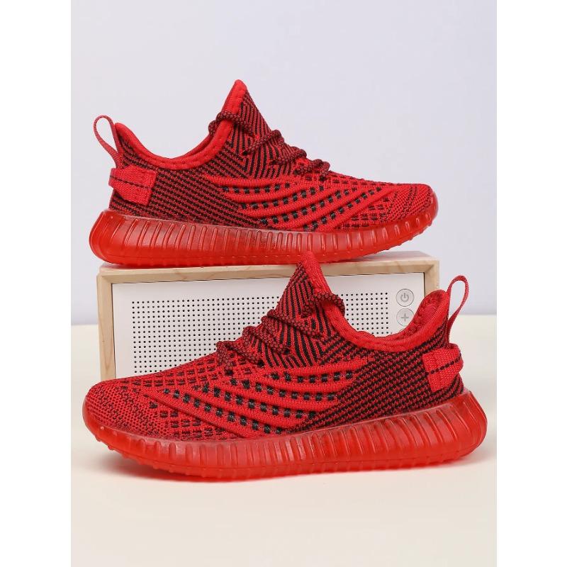 Unisex's Children Breathable Knit Running Shoes Lightweight Casual Sneakers