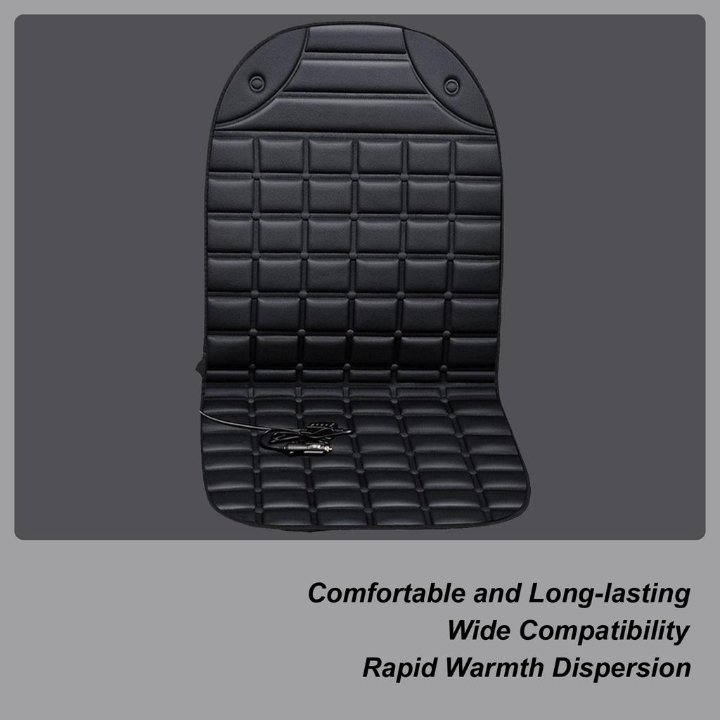 Heated Car Seat Cushion 12V Auto Warming Supplies Electric Auto Seat Heater For Cars Trucks SUVs RVs Drivers Travelers Winter