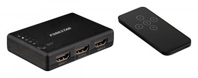 Fonestar FO-22SW51 HDMI Switch 5x1 (5 Inputs X 1 Output) with Remote Control. Automatic Switching Upon Signal Detection. , Fonestar
