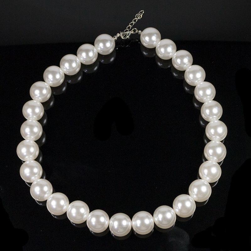 

6-18MM Super Fairy Simple Design Sense ABS Highlight Plastic Multi-Color Round Pearl Sweater Chain Necklace Women s Fashion 6mm pearl