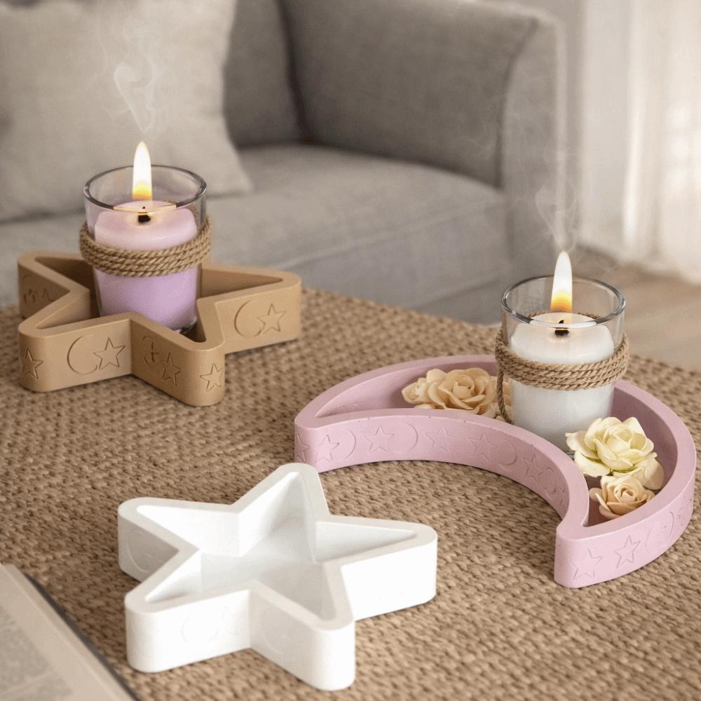 Non-Stick Candlestick Mold High Temperature Resistance Plaster Molds  Party Decoration