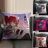 F-Fukouna Girll Kasane Cartoon Cushion Cover Natural Linen Organic Fabric Double-Sided Printing Sofa Home Decor Gift Pillow Case