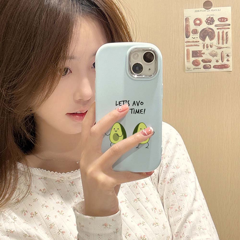 Pro iPhone 13 14 15 Pro Max Samsung Galaxy A14 A15 A24 Xiaomi 13T Redmi 12C měkké baculaté pouzdro na telefon NY7 Delicious Avocado TPU silikonový kryt