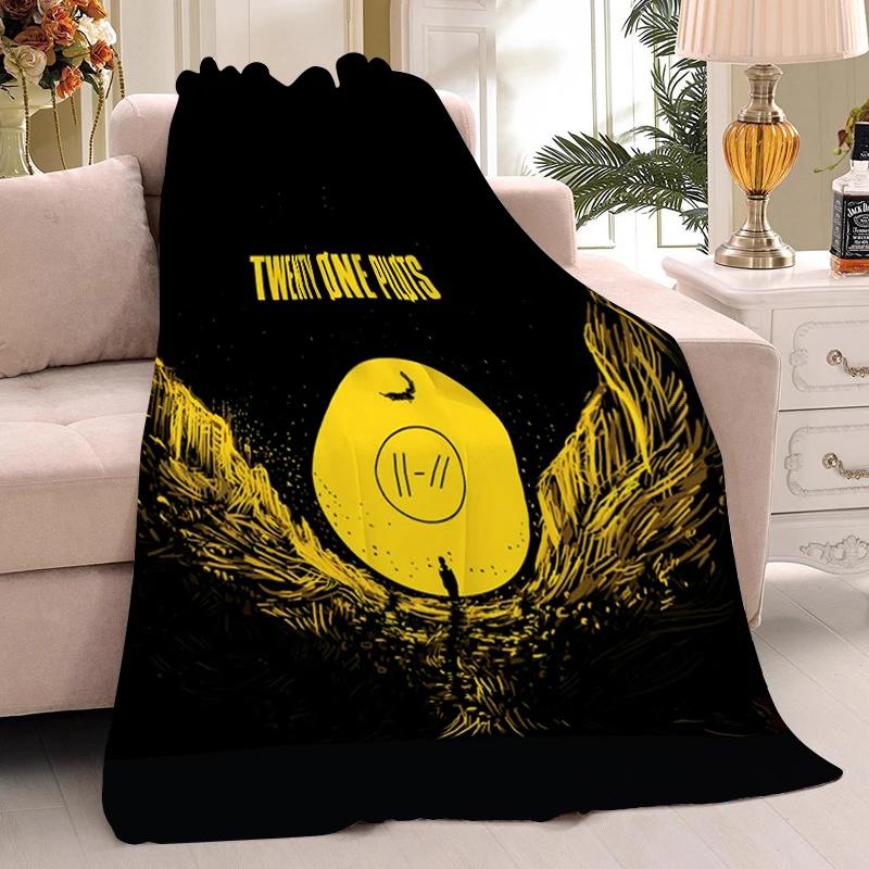 Coperta da Siesta T-Twenty One P-Pilots Invernale Calda per Ginocchia Letto Pile Campeggio Personalizzata Morbida Soffice Coperte Matrimoniale Microfibra Biancheria da Letto