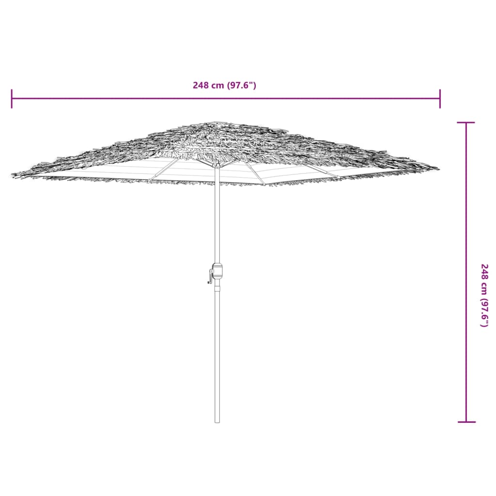 Blue Sun Umbrella with Steel Pole 248 X 248 X 248 Cm
