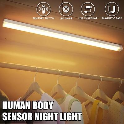 LED Bewegungssensorleuchte Kabelloses LED Nachtlicht Typ C Wiederaufladbare Leuchte Schrank Kleiderschrank Lampe Treppenhaus Hintergrundbeleuchtung Für Küche