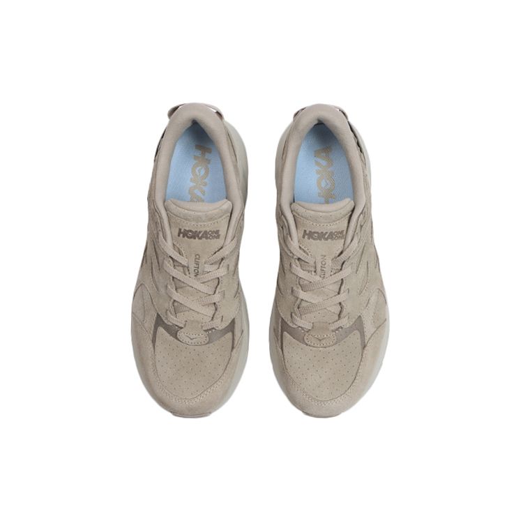 HOKA Clifton L Suede Simply Taupe Unisex Sneakers Brown Pumice-Stone 1122571-STPST