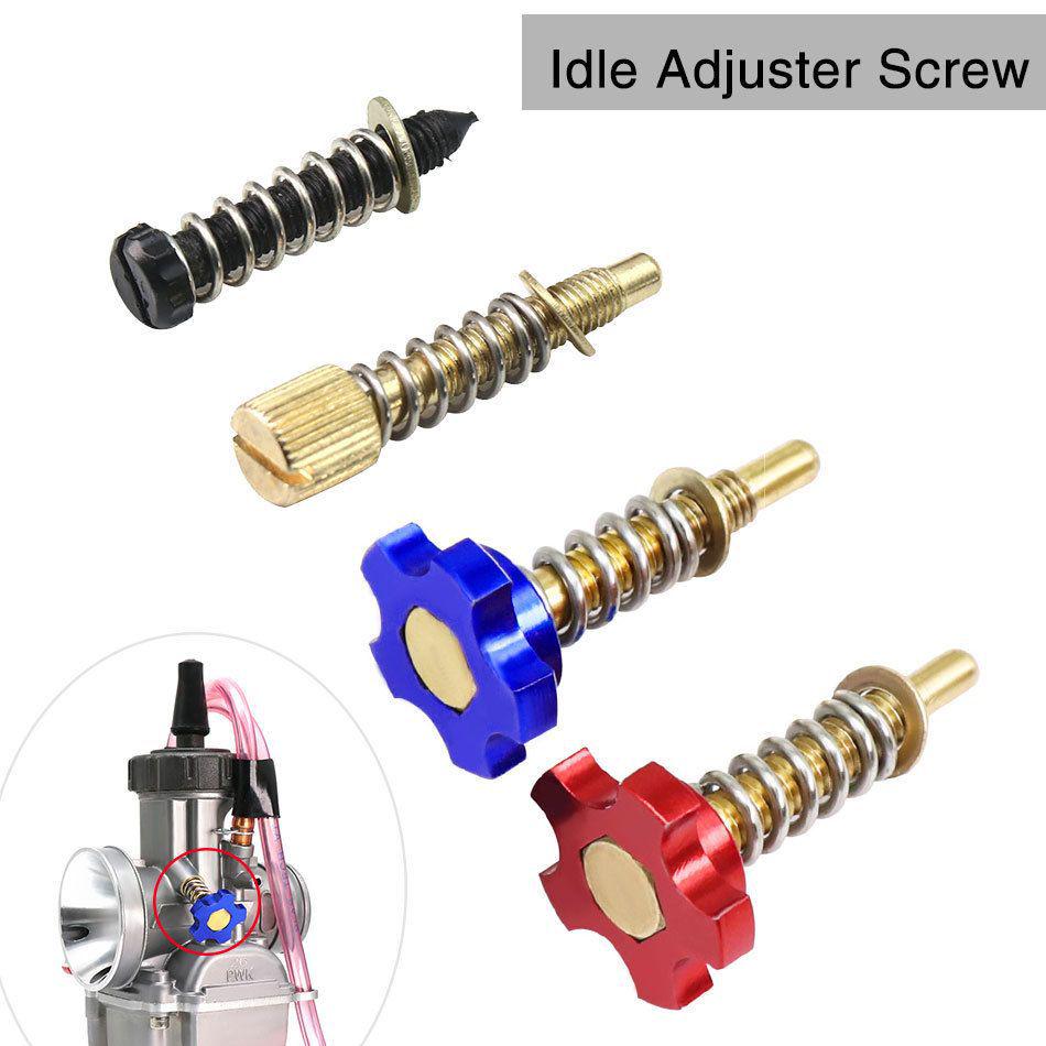 

Motorcycle Carburetor CNC Idle Speed Adjuster Knob Screw PE28 KR150 Blue CNC
