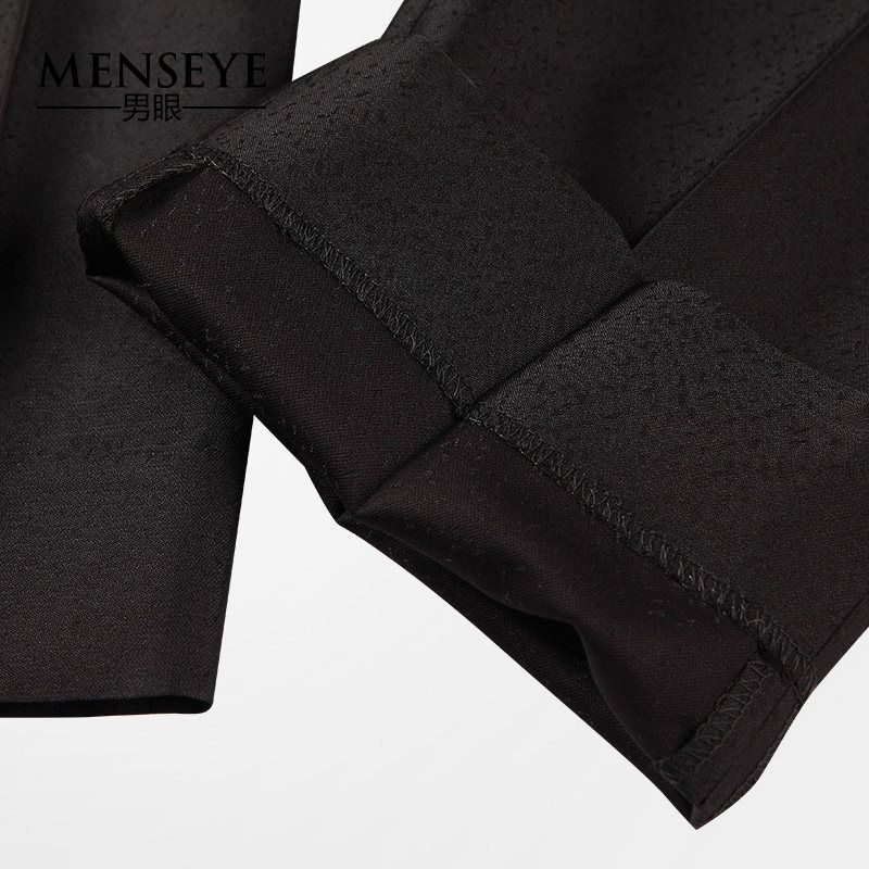 Autumn and Winter Black Slim-Fit Fashionable Elegant Business Trousers