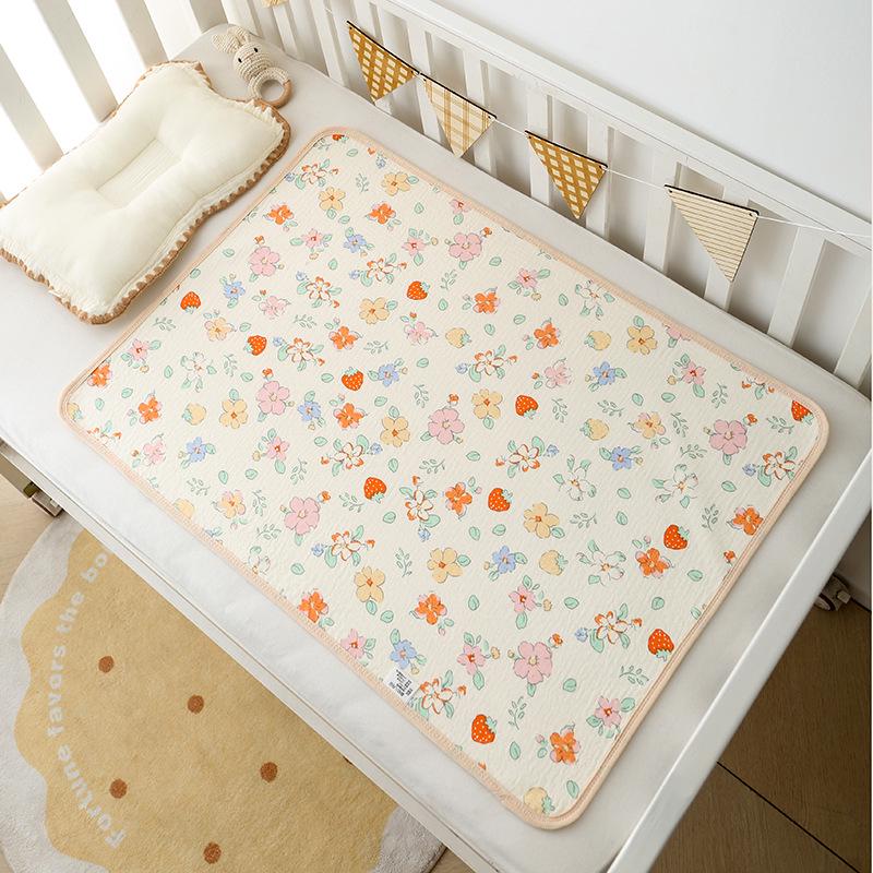 Waterproof Gauze Baby Cotton Crepe Mattress Protector 50x70cm Breathable Newborn Incontinence Care Pad