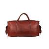 NEUE 36-Zoll-Herren-Reisetasche aus echtem Ziegenleder in Braun für das Fitnessstudio und das Wochenende über Nacht
