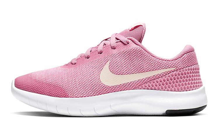 

Nike Flex Experience RN 7 Cushioning Abrasion Resistant Breathable Low top Kids Running Shoes Pink White Teenagers 943287-601 36