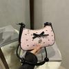 Bow-shaped Crescent-shaped Underarm Bag, A Fashionable and Luxurious Single-shoulder Small Square Bag