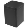 OFFSCH Metal Tea Canister, Black, Square, Tea Canister, Storage Container, Coffee Can, Airtight, Small, Square, Tea Canister, Tea Can, Snack Can, Iron
