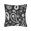 Brown White Paisley Western Seamless Pattern Pillow Case  Cute Funny Pillow Cover Design Pillowcases For Couch Sofa Bedroom