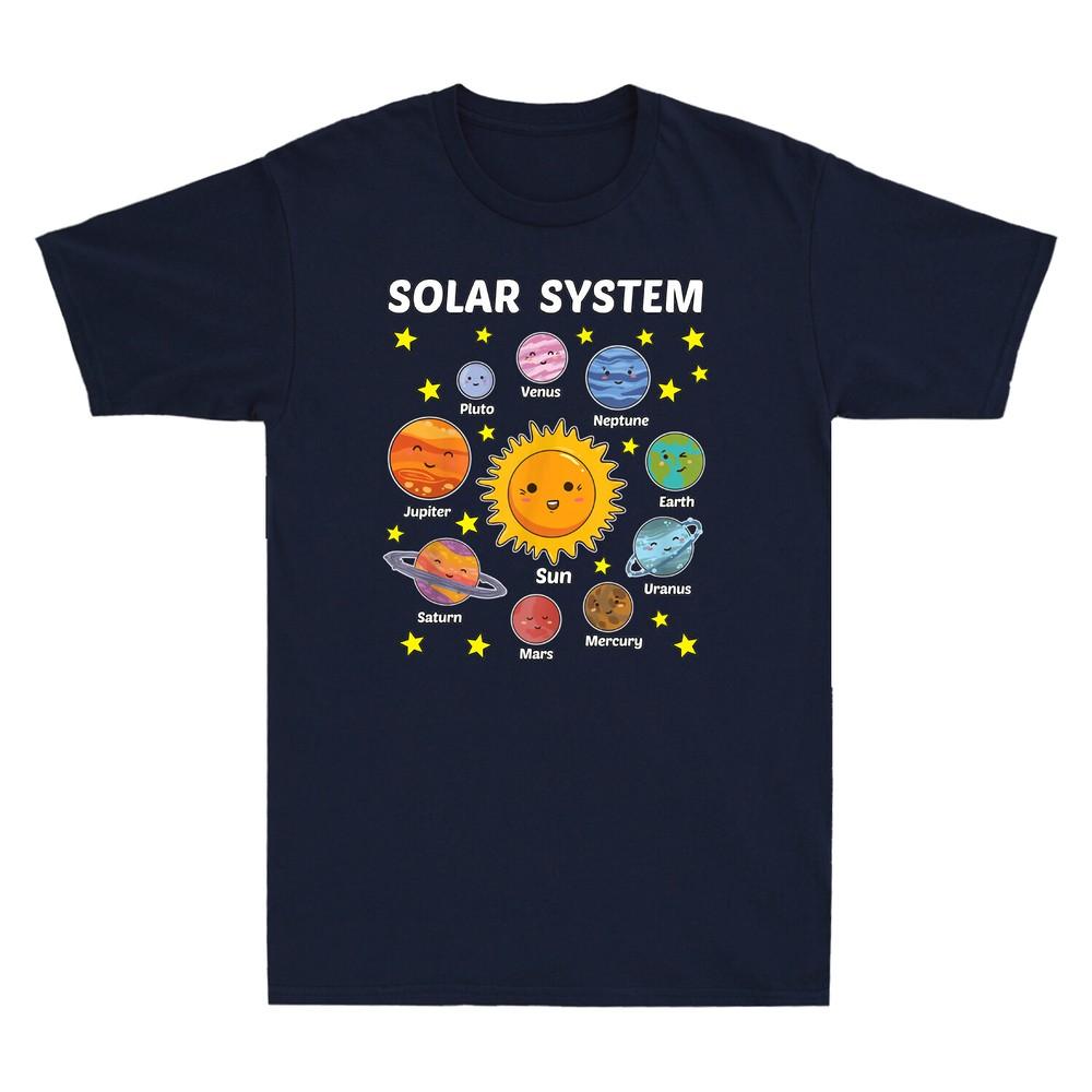 Solar System Planets Science Space Pluto Earth Mars Sun Funny Unisexs TShirt Gift