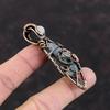 Evil Eye Kyanite Pendant Copper Wire Wrapped Pendant Gemstone Jewelry Rainbow Moonstone Pendant Copper Jewelry Handmade Pendant Gift For Him