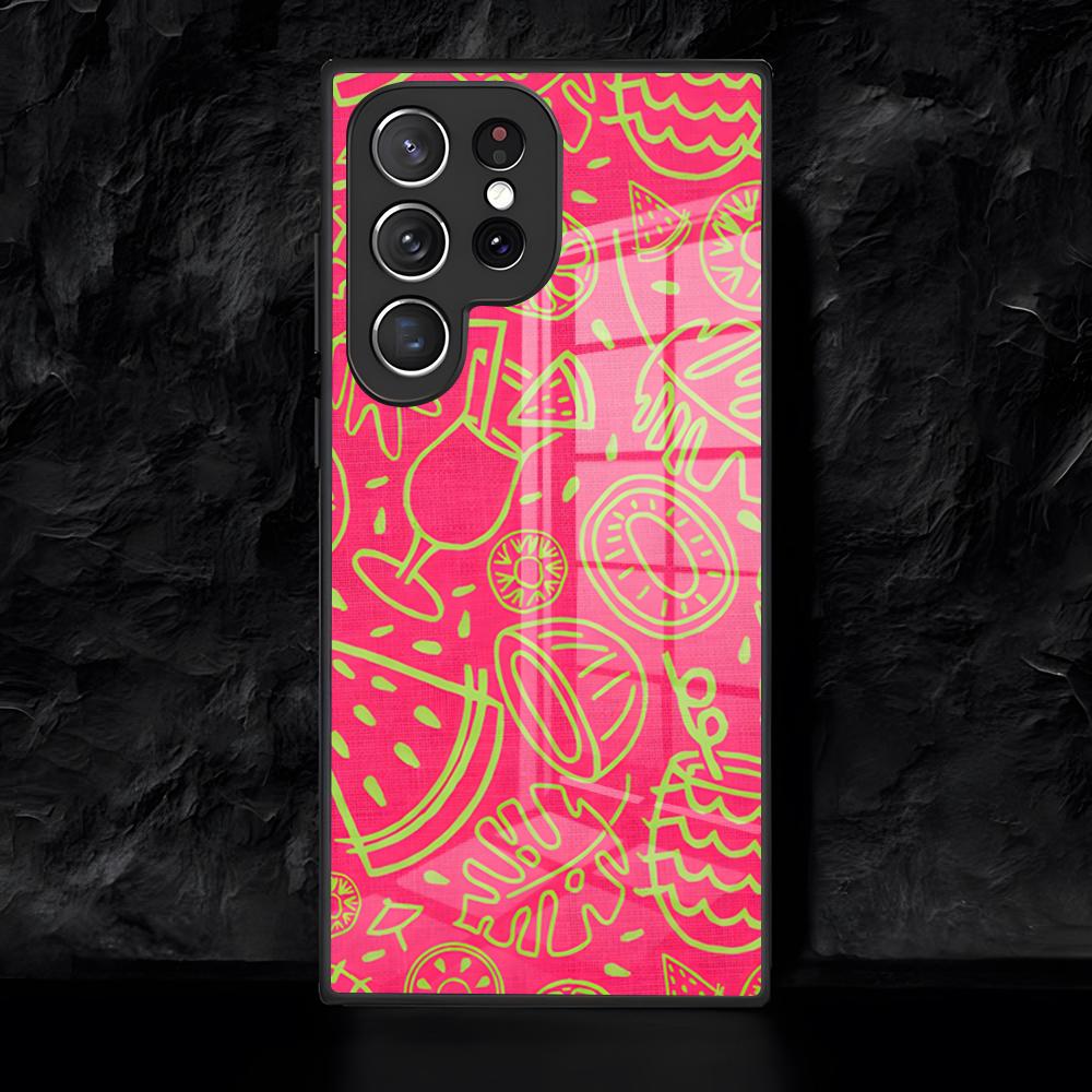 Pretty Tiki Pattern Phone Case For Samsung S26 S25 Edge Ultra 24 23 22 21 Ultra Plus Fe A55 56 15 4G 5G Glass Cover