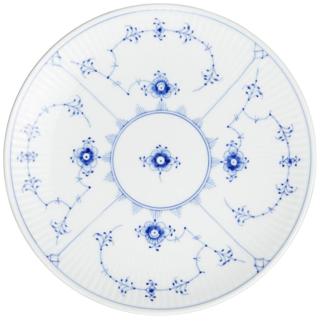 Imported Royal Copenhagen Blue Fluted Plain Coupe Plate 19cm 1016775 [Regular Product]