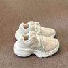 Daddy Shoes Women's 2025 New Spring and Autumn Women's Shoes Are Popular, Versatile Thick-soled Height-increasing Running Casual Sports Shoes