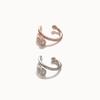 Jlauren Twisted Rose Gold and Silver Cubic Zirconia Ear Cuff P0382