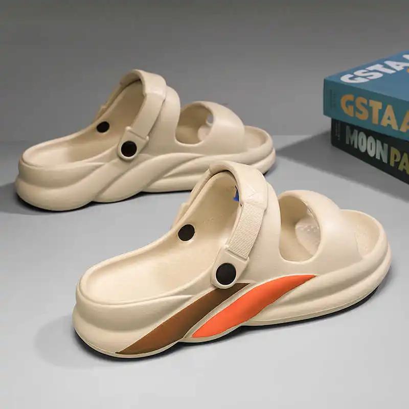 Backless Spring-autumn Men's Beach Sandal Color Shoes Slippers Shoes Sneakers Sport Trend Luxury Brand Releases New