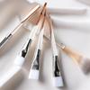 15.8cm Transparent Handle Flat Head Mask Brush for DIY Spa Mixing
