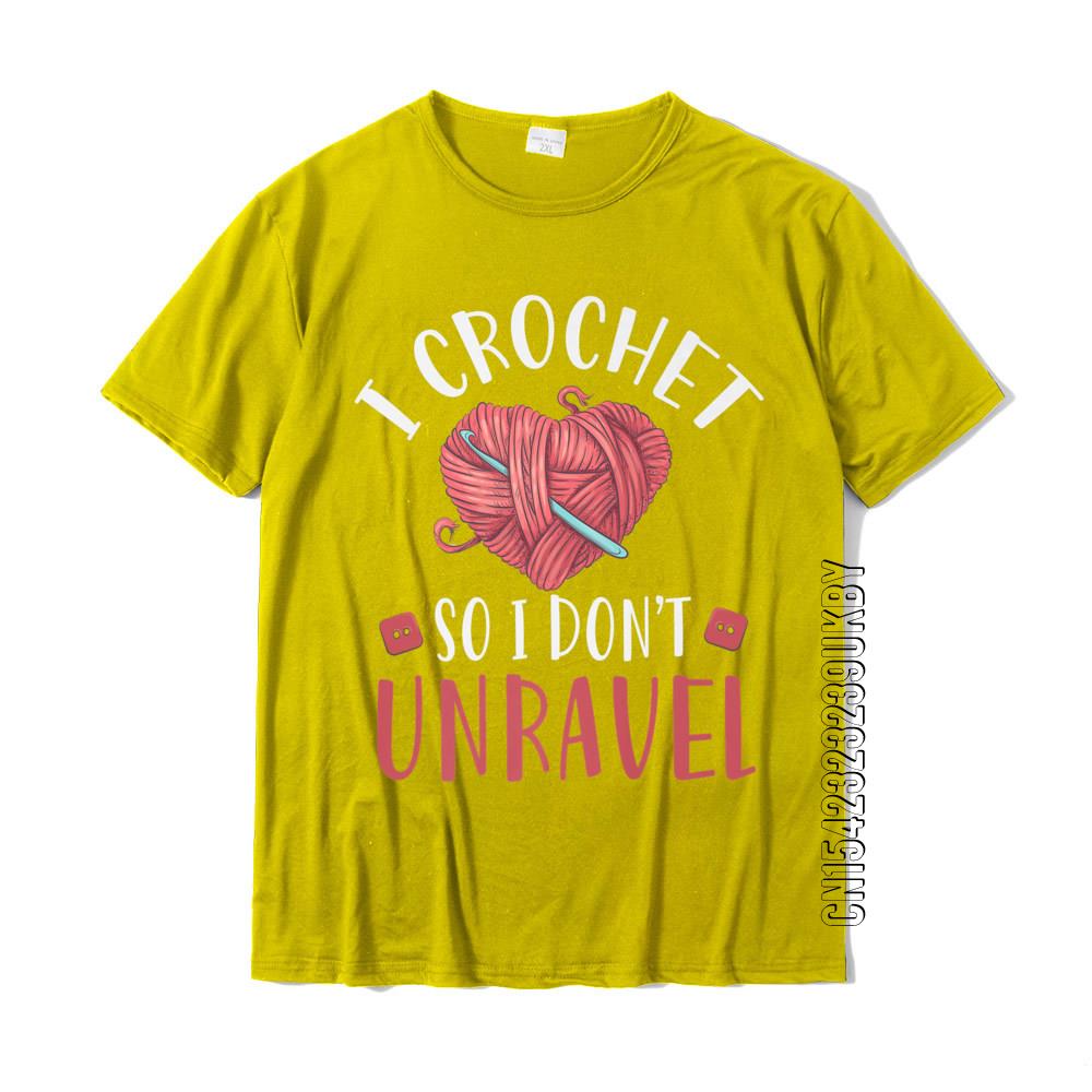 I Crochet So I Dont Unravel Funny Arts And Crafts Yarn Premium Tshirt Tops Tees On Sale Cool Cotton Youth Tshirts Cool