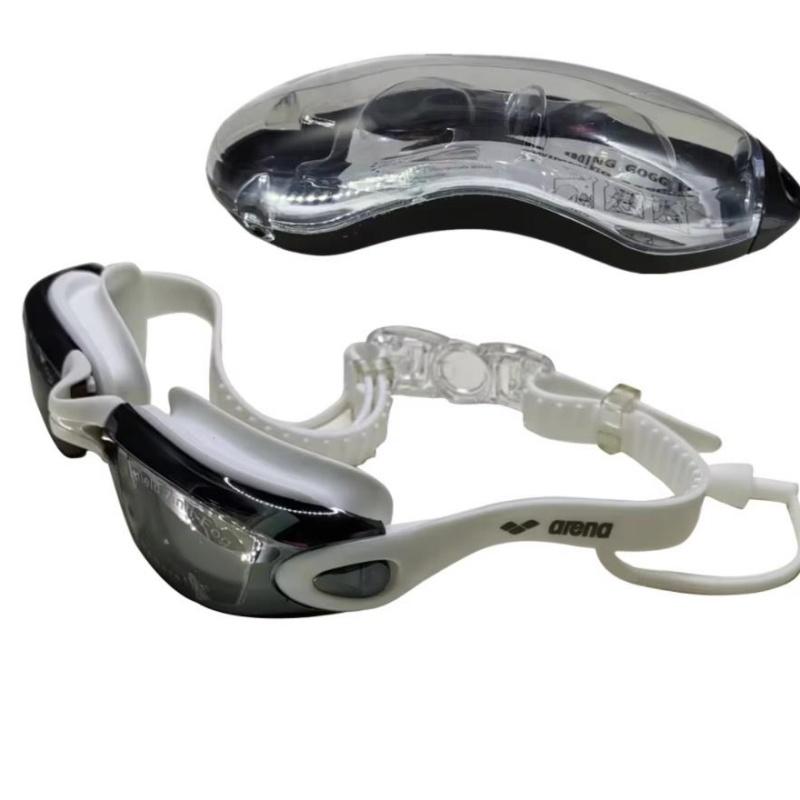 Professionelle Anti-Beschlag-Schwimmbrille für Erwachsene mit Ohrstöpseln Herren Damen Schwimmen Auslaufsicher Verstellbar UV-Schutz Brille