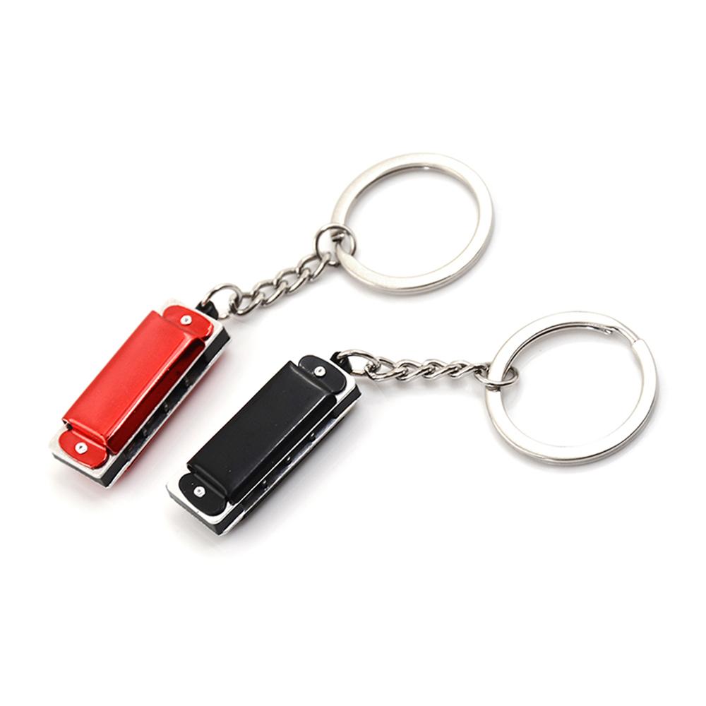 Gifts for Kids Woodwind Instruments Harmonica Keychain Harmonic Keyring Hanging Pedants Keys Holder