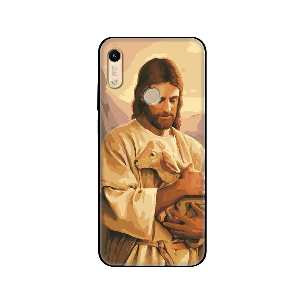 Black Tpu Case For Huawei Honor 8a Prime 8s Prime 9 Lite Honor 9A 9C 9X Premium 9x Pro 9S Case Cover Christ Jesus Cross