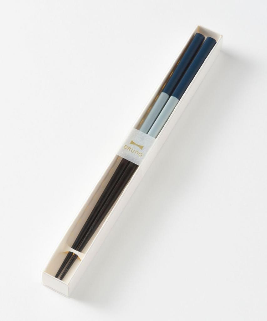 BRUNO BRUNO Colored Square Lacquered Chopsticks, Navy, No Size, 1830506