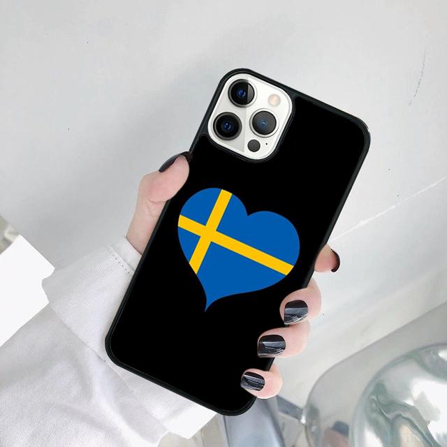 Custodia Cover Bandiera Svedese Per iPhone 17 Air 15 Pro MAX 16 Plus 14 11 12 13