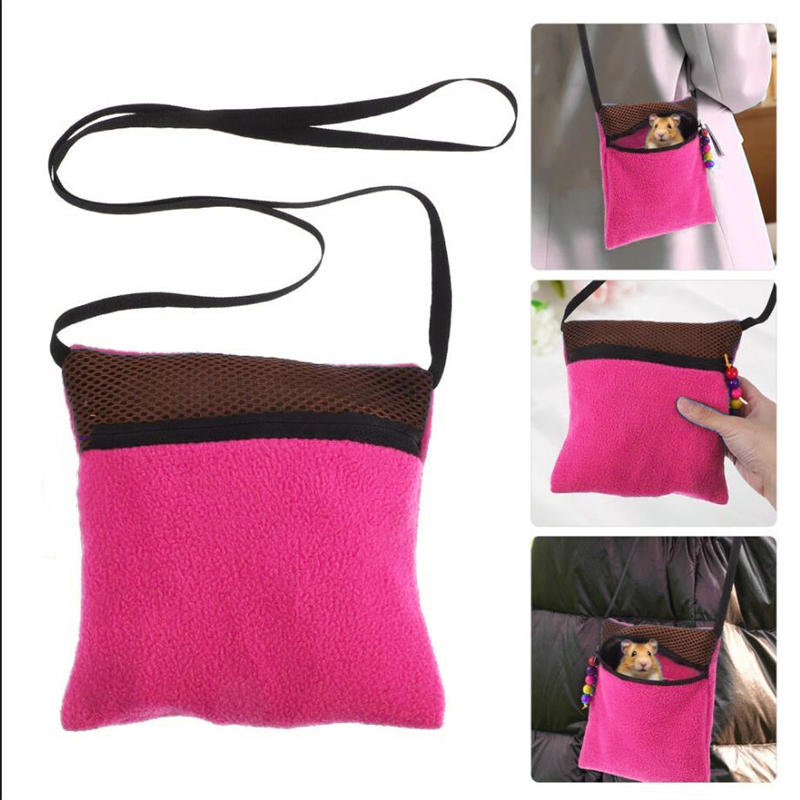 1pc Small Pet Carrier Bag Hamster Harness Bag Hamster Sleeping Bag Double Layer Plush Warm Comfortable Winter Supplies Suitable for Hamsters Gerbils