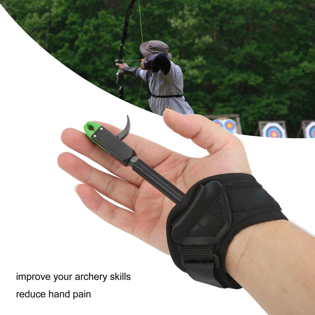 Bow Caliper Release Aid Aluminum Alloy Neoprene Wrist Strap Archery Accessories for Hunting