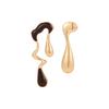 European and American jewelry liquid irregular geometric stud earrings sweet and cool personality design sense simple alloy water drop earrings