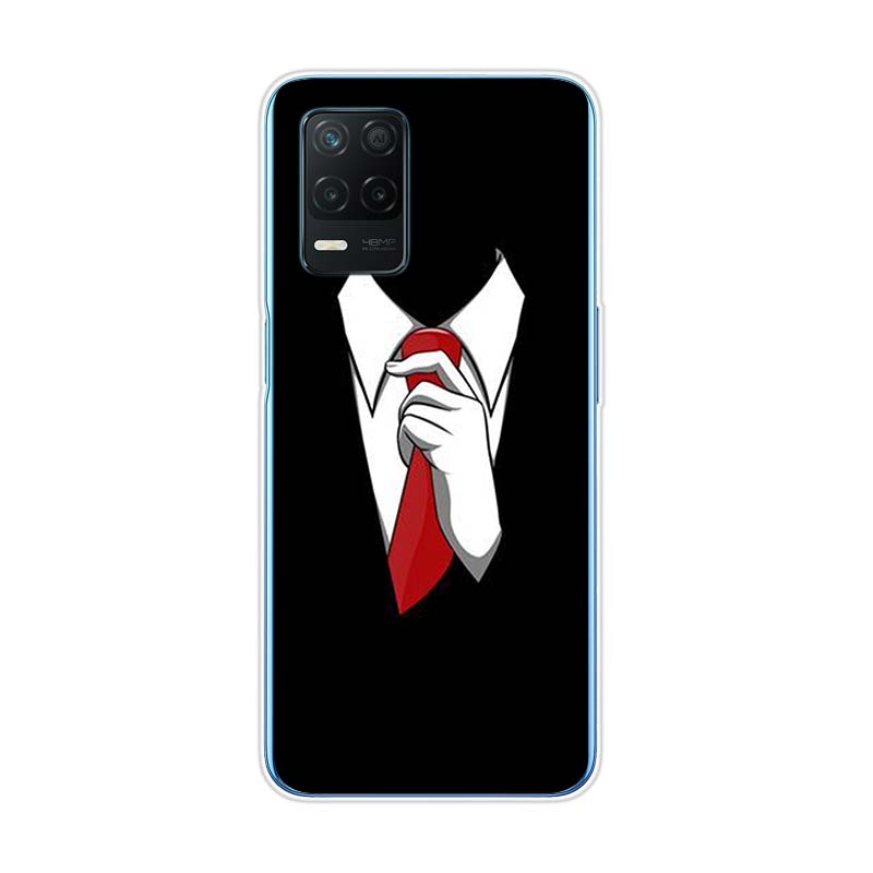Man Suit Shirt Tie For Realme 8 8i V3 V5 GT Neo Flash Edition Explorer Master Neo2 Narzo 30 50i 50A C21Y Phone Case