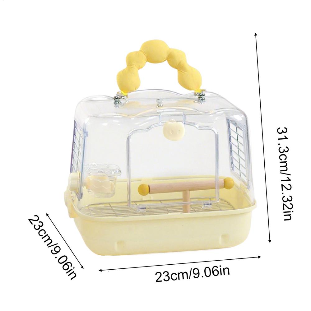 Bird Carrier Transparent Parrot Carry Bag Bird Travel Carrier for Parakeets Cockatiels Budgies Outing Walk Adventure жёлтый