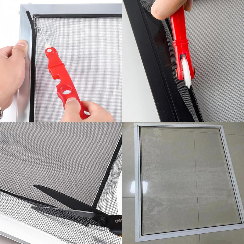 

5 шт. Инструмент для установки сетки на окно, лопата для остекления, двухсторонний инструмент для замены экрана, установка экрана на окно