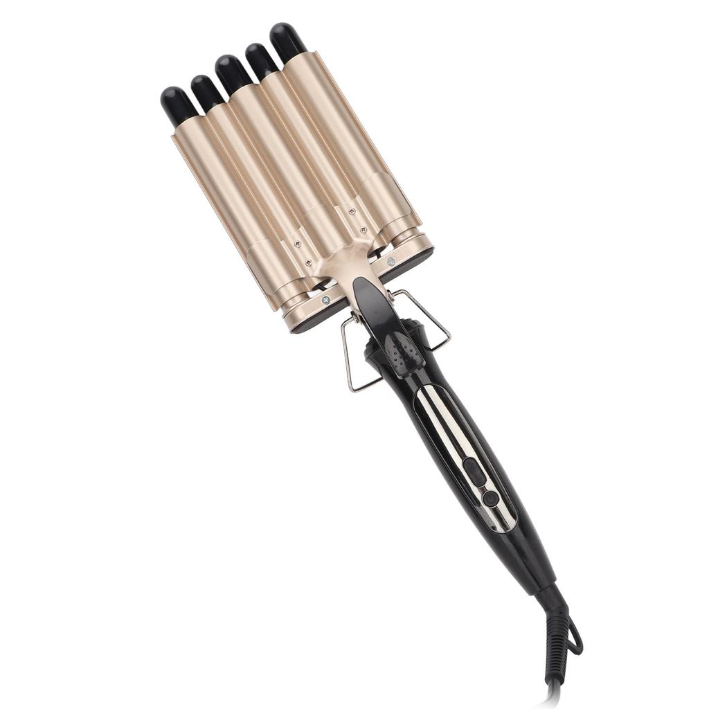 Fer à Boucler Électrique Baguette Contrôle de Température 15 Vitesses Bigoudis Cheveux 5 Barils avec Affichage Numérique