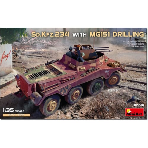 

Miniart 1/35 Sd.Kfz.234 w/MG151 Drilling Plastic Model MA40014 (Combat Vehicle)