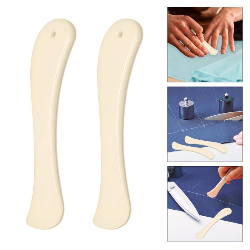 2Pcs Fabric Creaser Tool ABS Bone Folder Paper Creaser Sewing Creasing Tool for Quilting Bookbinding Art Craft Project