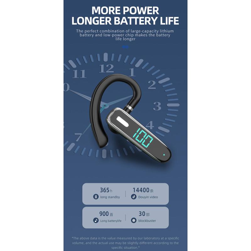 Wireless Bluetooth-compatible Headset K50 Hanging Ear Enc Call Noise Reduction Digital Display